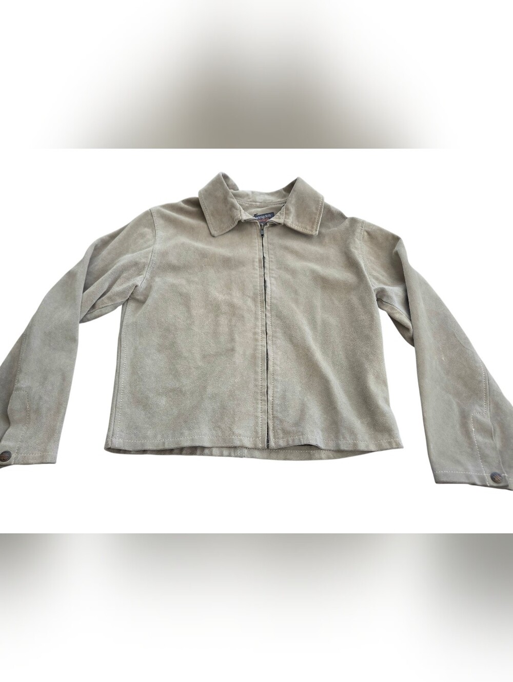 Chevignon Concept VTG Suede Leather Zip Jacket sz MEDIUM